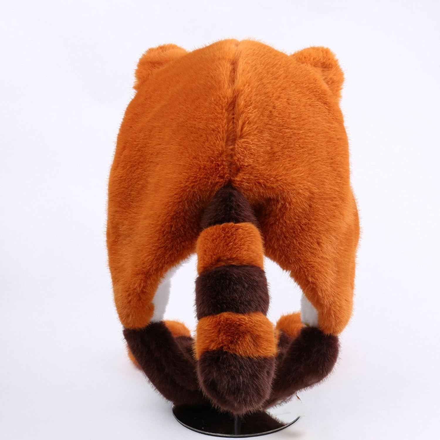 Raccoon Animal Hat With Movable Ears, Winter Fun Ski Cap with Animal Face Long Ear Straps One Size