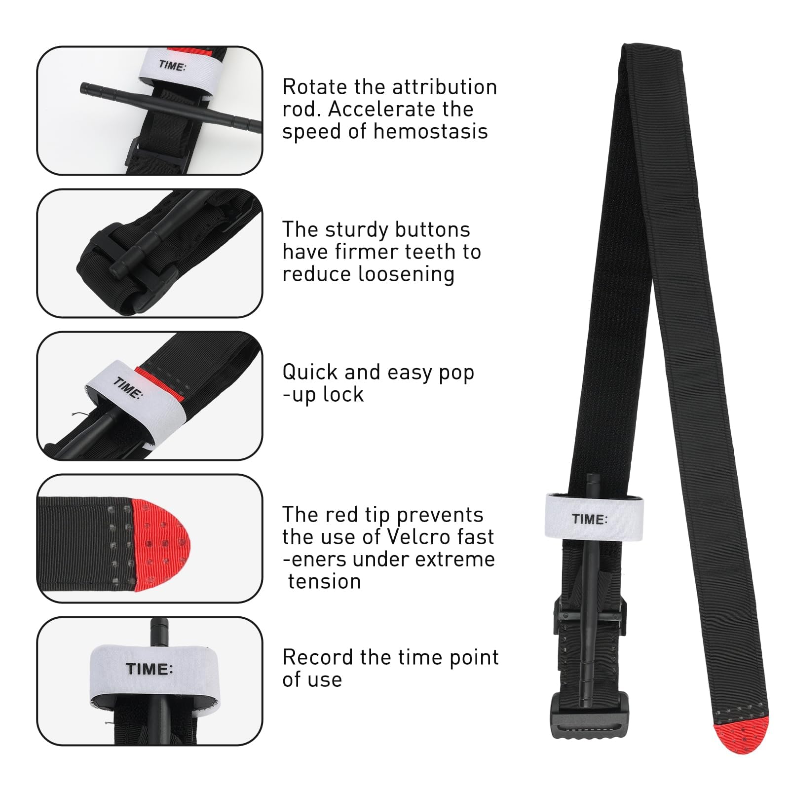 Torniquete CAT Gen 7 Homologado De Emergencia Con Ajuste Rápido Y Uso Con Una Sola Mano, Torniquete Homologado Para Control De Hemorragias En Situaciones Tácticas, Outdoor Y Primeros (1)