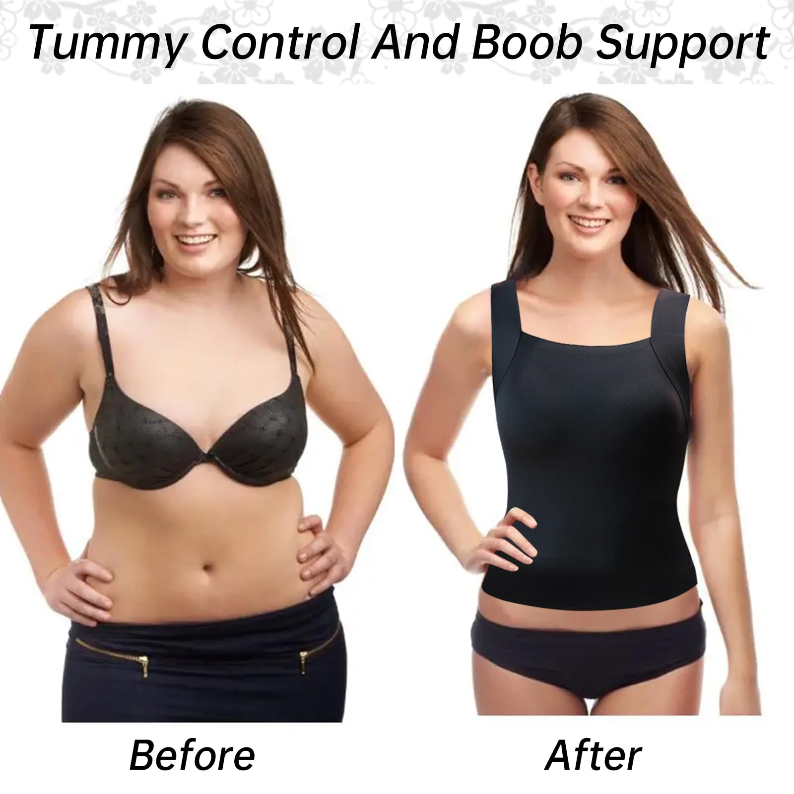 Women's Shapewear Compression Tops Women Tank Top Vest Top with Built in Bra Slimming Shapewear for Women Tummy Control