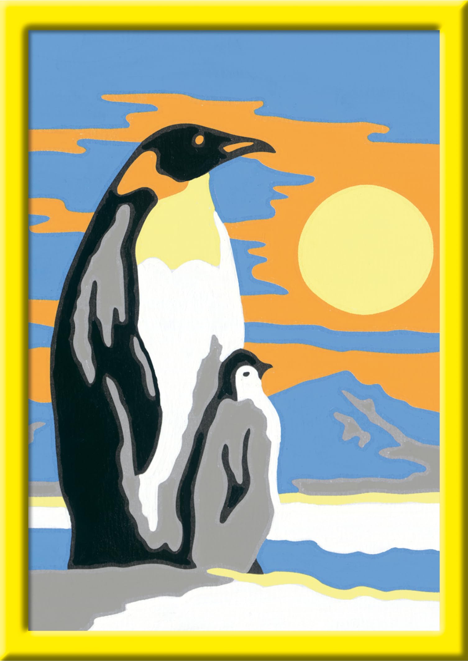 Ravensburger CreArt 28466 – Süße Pinguine: Malen nach Zahlen für Kinder ab 7 Jahre, Malset mit Rahmen, Pinsel und Acrylfarben