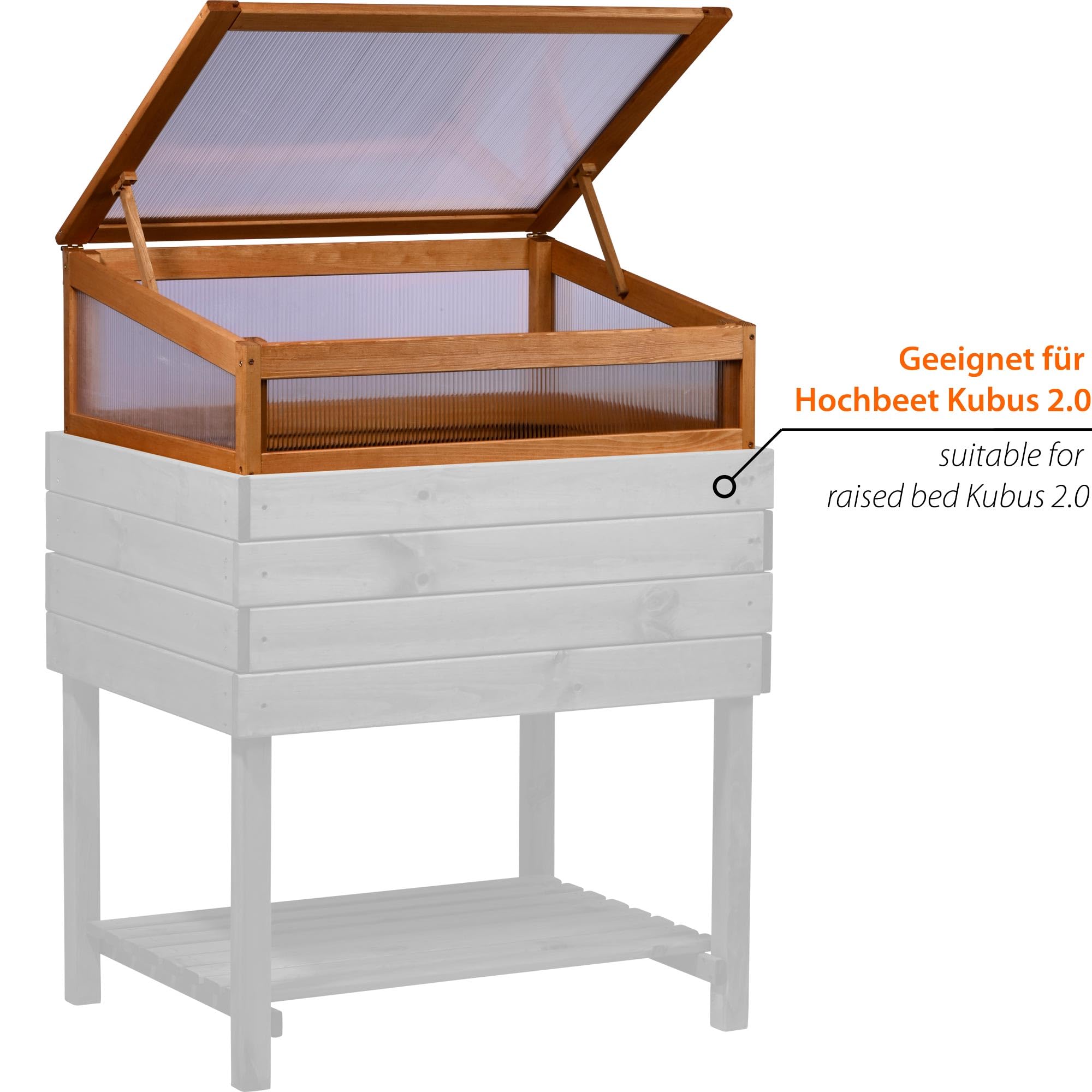 dobar® Drewniana nakładka do inspektu sześcienna 2.0 - skrzynka na inspekty do ogrodu - 76 x 56 x 20 cm - brązowa