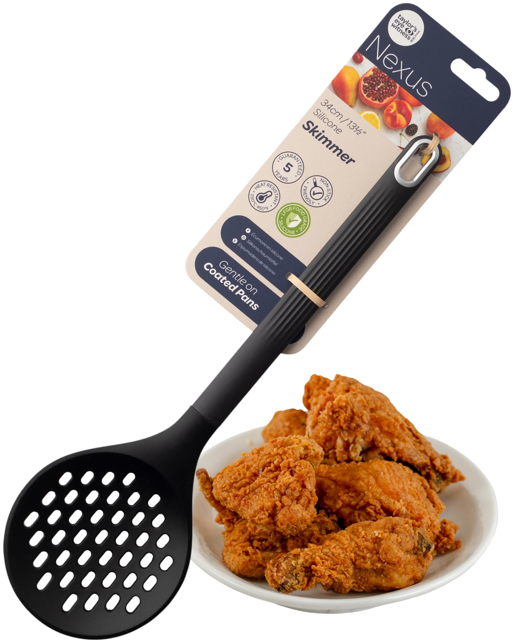 Cuchara espumadora de silicona para cocina antiadherente Nexus resistente al calor