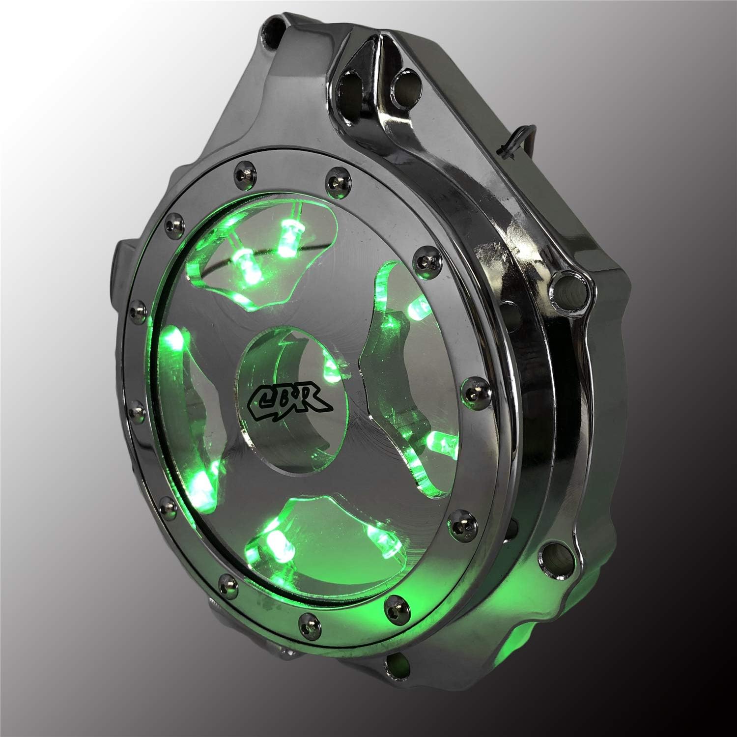 HTTMT- CBR Logo Engine Stator Cover Black Compatible with 04-07 CBR1000RR/04-14 CB 1000RR [P/N: MT050-BK]