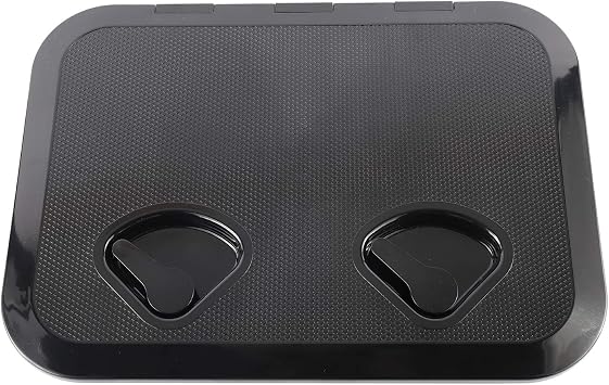 YaeMarine 17-1/4x12-3/8'' Marine Boat Deck Access Hatch & Lid, Black (440mm x 315mm)