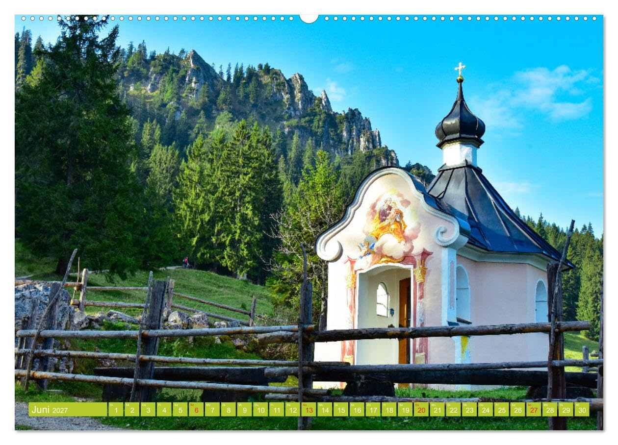 Kirchen und Kapellen in Bayern (hochwertiger Premium Wandkalender 2027 DIN A2 quer), Kunstdruck in Hochglanz: Romantische Kapellen und ... als lohnende Ausflugsziele (CALVENDO Orte)