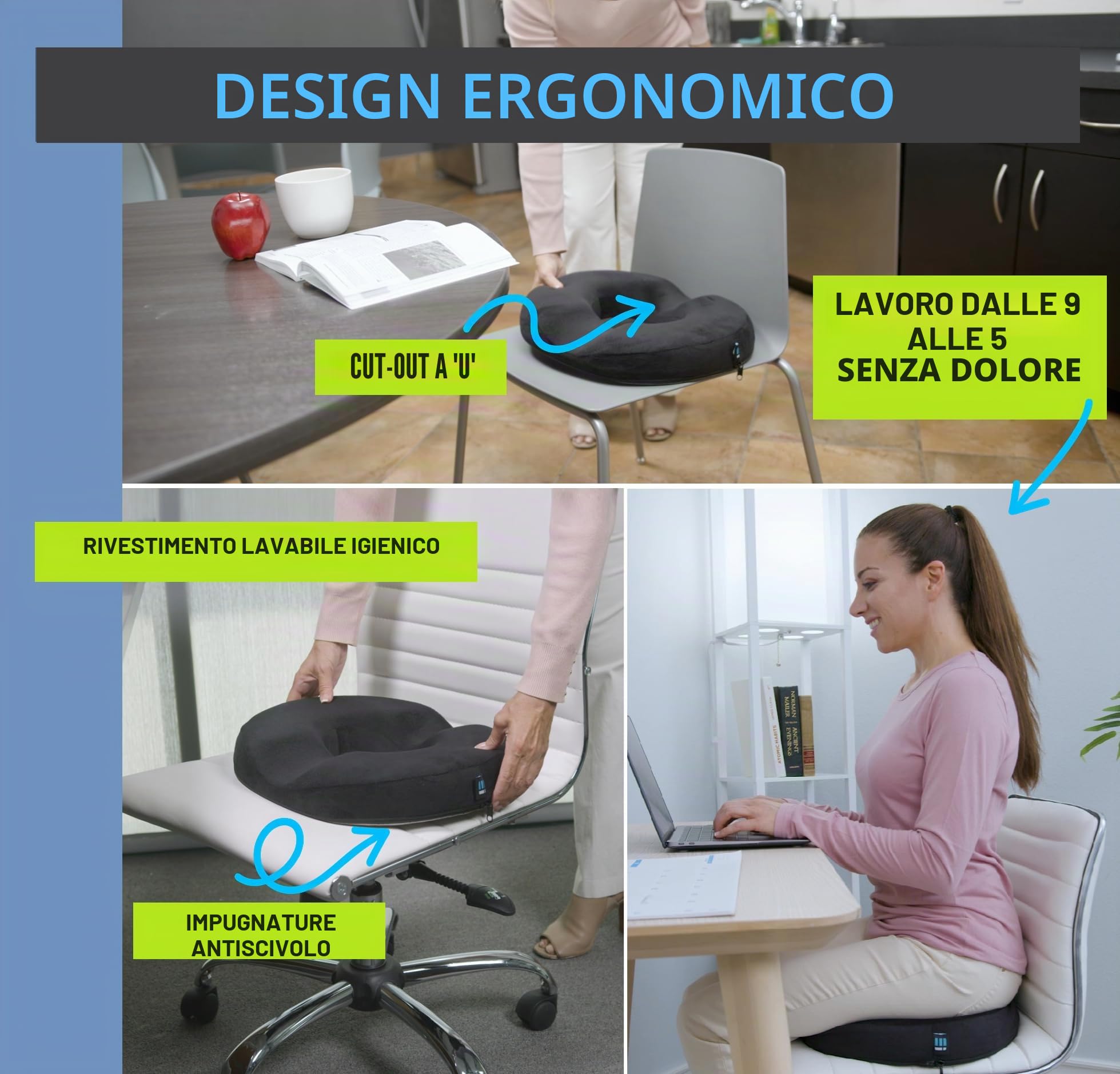 Ergonomic Innovations Ciambella coccige cuscino emorroidi - seduta fermezza