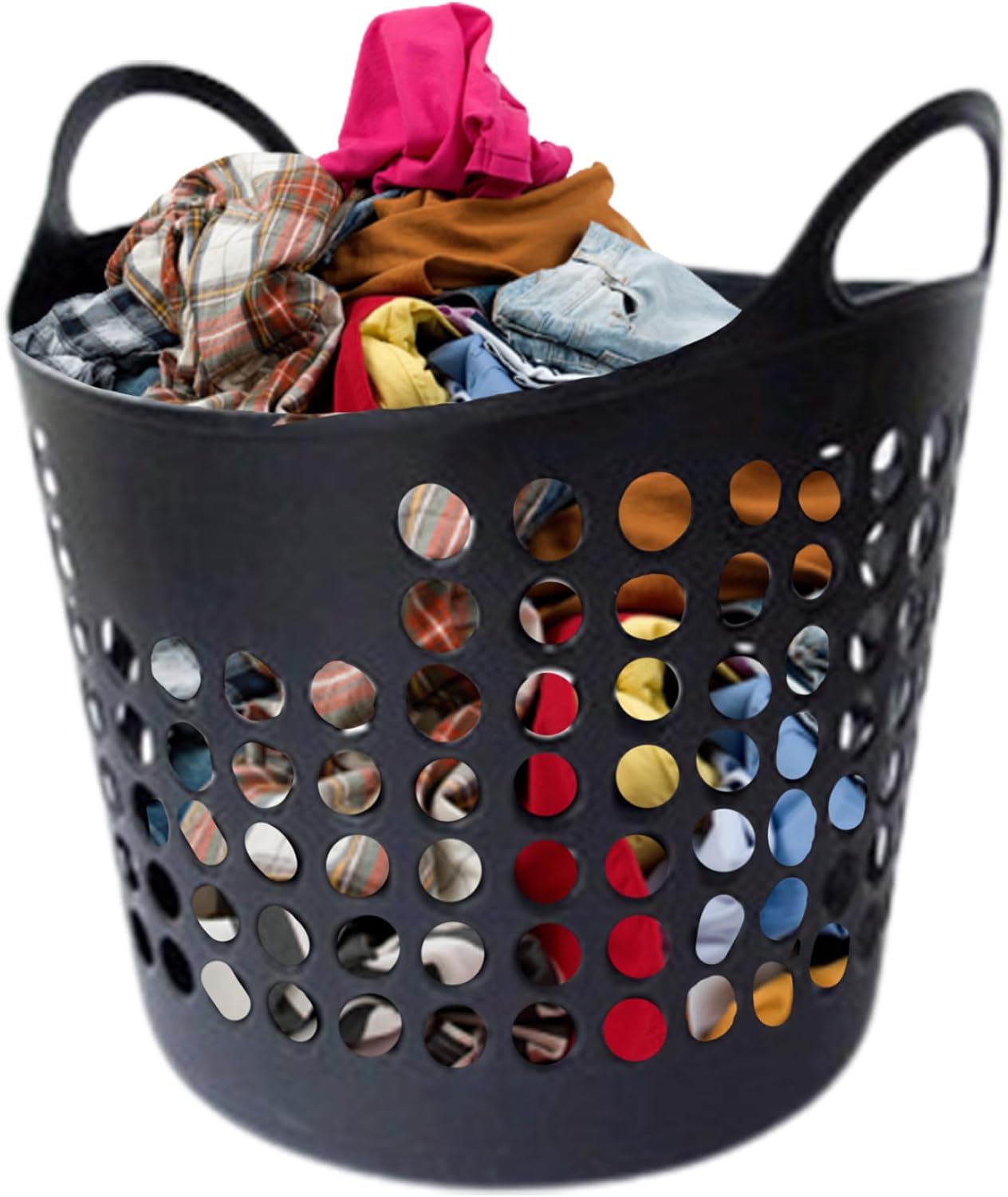 Laundry Baskets, Laundry Basket with Handle 11.81x15.75x16.54inch Hollow Flexible