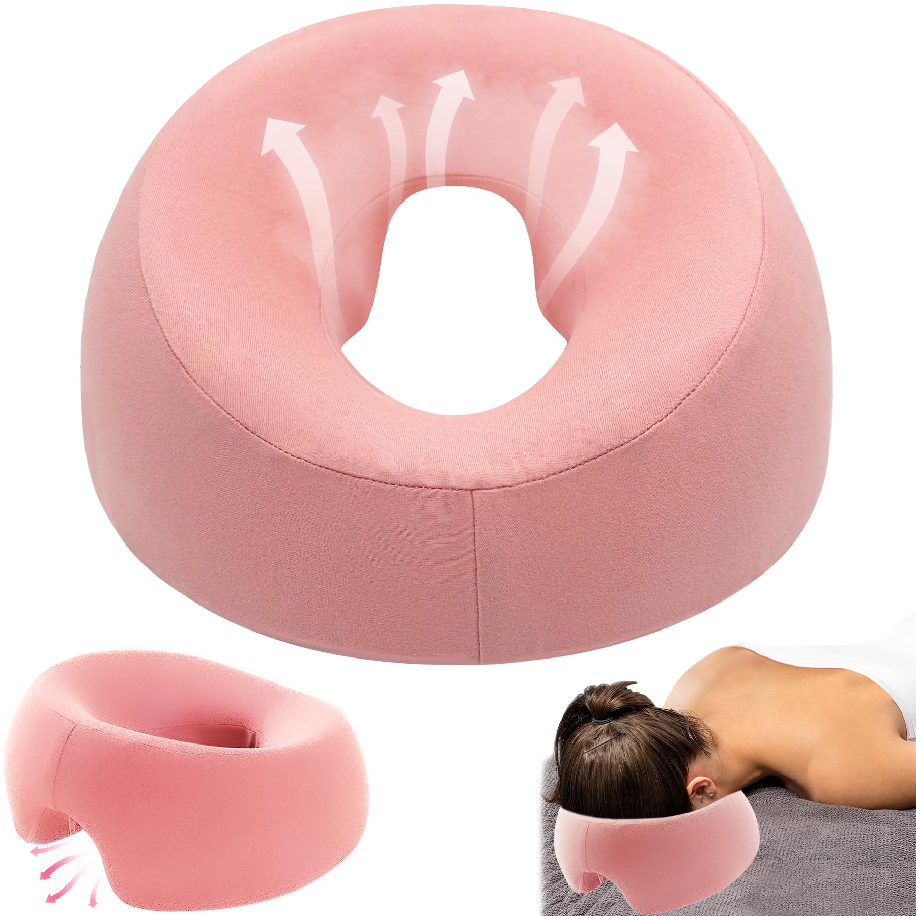 TZEKING Reposacabezas de Masaje para Cama,Almohada de Masaje Boca Abajo,Almohada De Masaje Facial,cojín de relajación Facial,reposacabezas de Cama de Masaje,Almohada Propensa A Masaje,para SPA,Salón