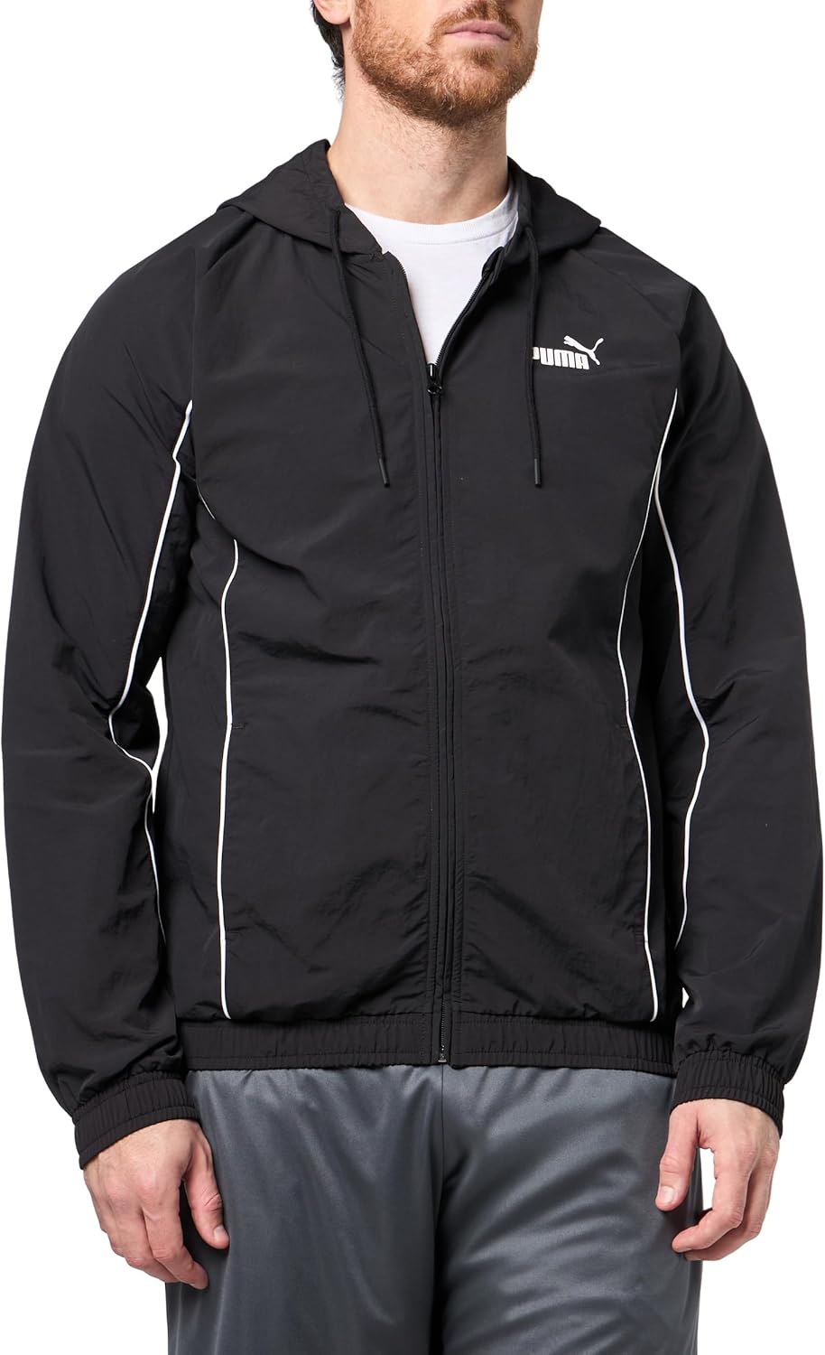 PUMA Mens Sport Woven Jacket Athletic Outerwear Casual - Red