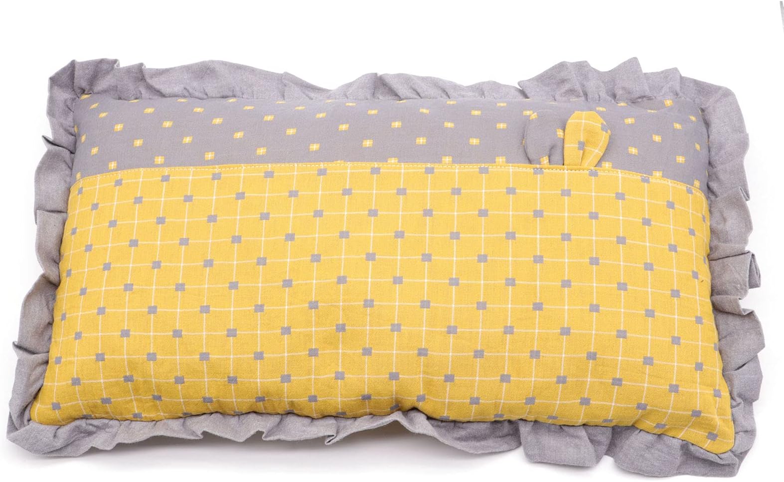 Home Decorative Rectangle Throw Pillow- Edomi Lumbar Pillow for Decorative Cushion Bed Couch Sofa, Sleep Side Sleeper Pillow Reduce Pain (Large:19.8x11.8inch, Yellow)