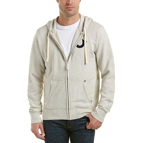 True Religion Men's Buddha Logo Zip Hoodie Sweatshirt
