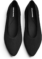 DREAMPAIRS Women's Knit Ballet Flats: Comfortable Washable Breathable Pointed Toe Dressy Shoes for Work Office Casual Wear