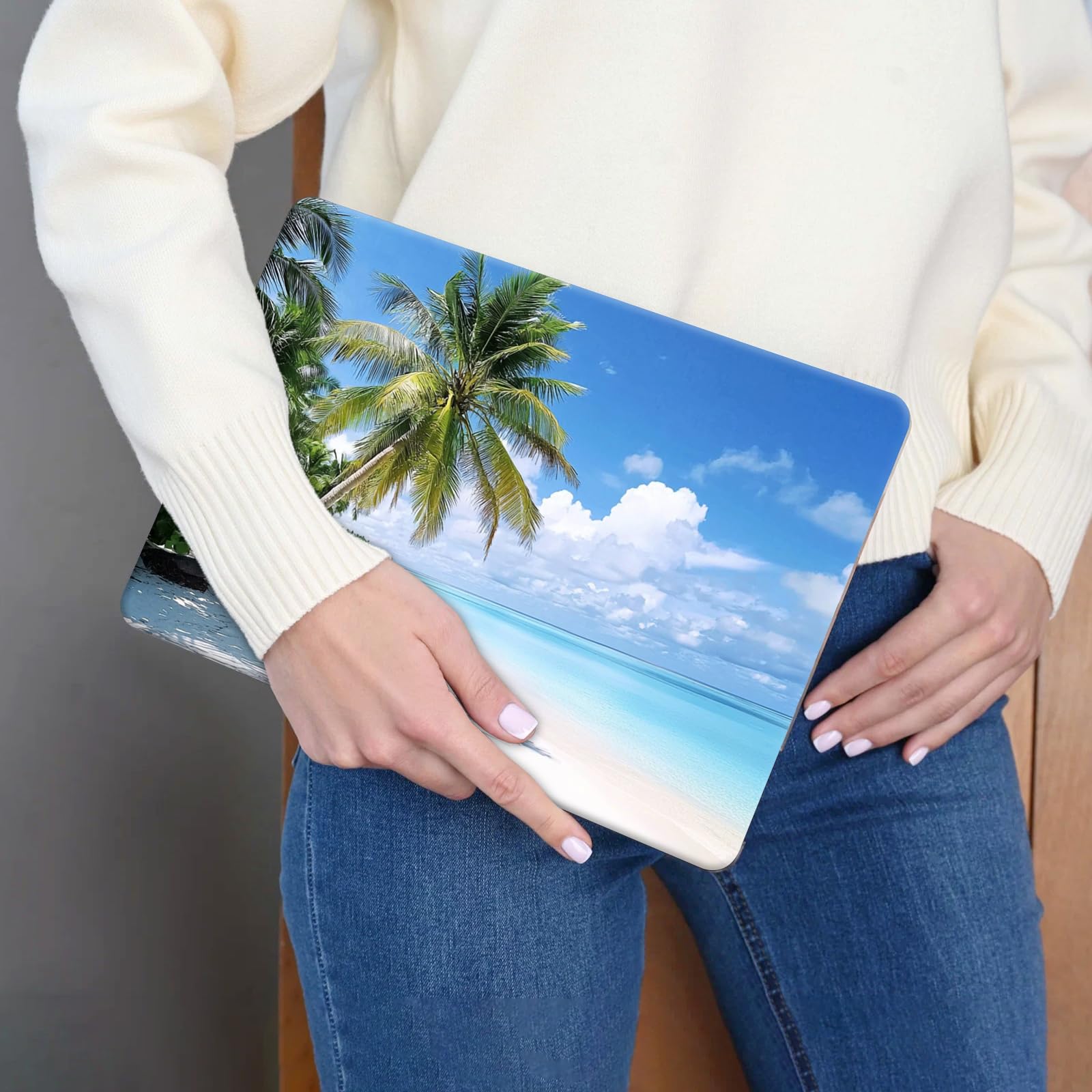 Autocollant pour ordinateur portable de 15,6", protection réutilisable en vinyle avec 2 protège-poignets, amovible, imperméable, résistant aux rayures pour ordinateur portable de 12 à 15,6