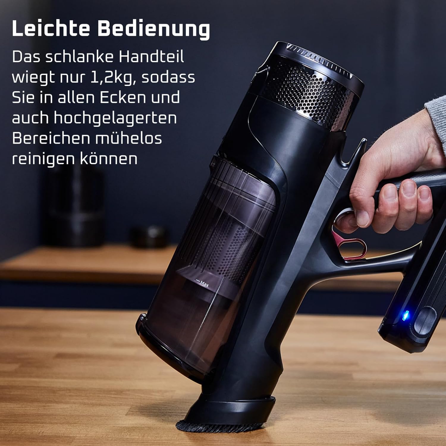 Rowenta X-Force Flex 13.60, kabelloser Akku-Staubsauger, Allergiker-Modell, tiefe Reinigungskraft, Flex-Gelenk, 150 Air Watt, bis zu 60 Minuten Laufzeit, Made in France, RH9A36WV