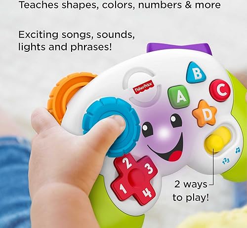 Miniatura 4 de Fisher-Price Juguete para bebé con control de videojuegos de simulación con luces de música y canciones de aprendizaje y ríe y aprende a remitir y