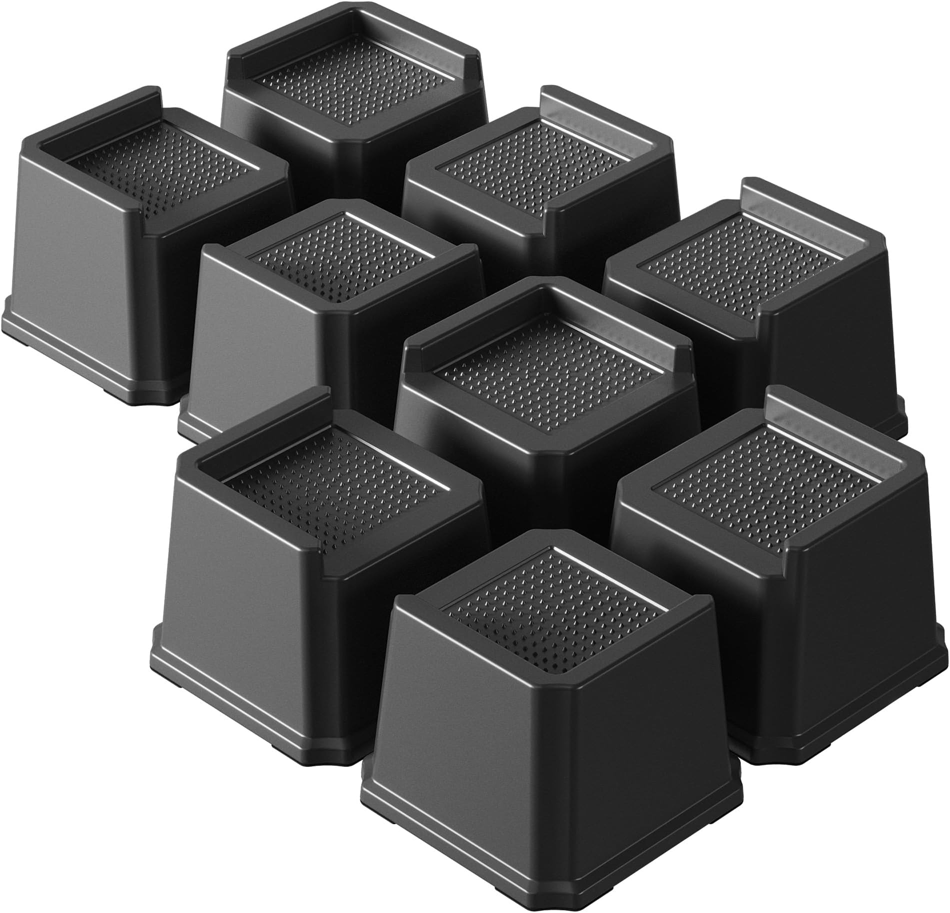 Bed Risers 3 Inch Heavy Duty 9 Pack Oversized L-Shaped Bed Furniture Elevators 1,500 lbs Lifts Up Riser for Sofa and Table