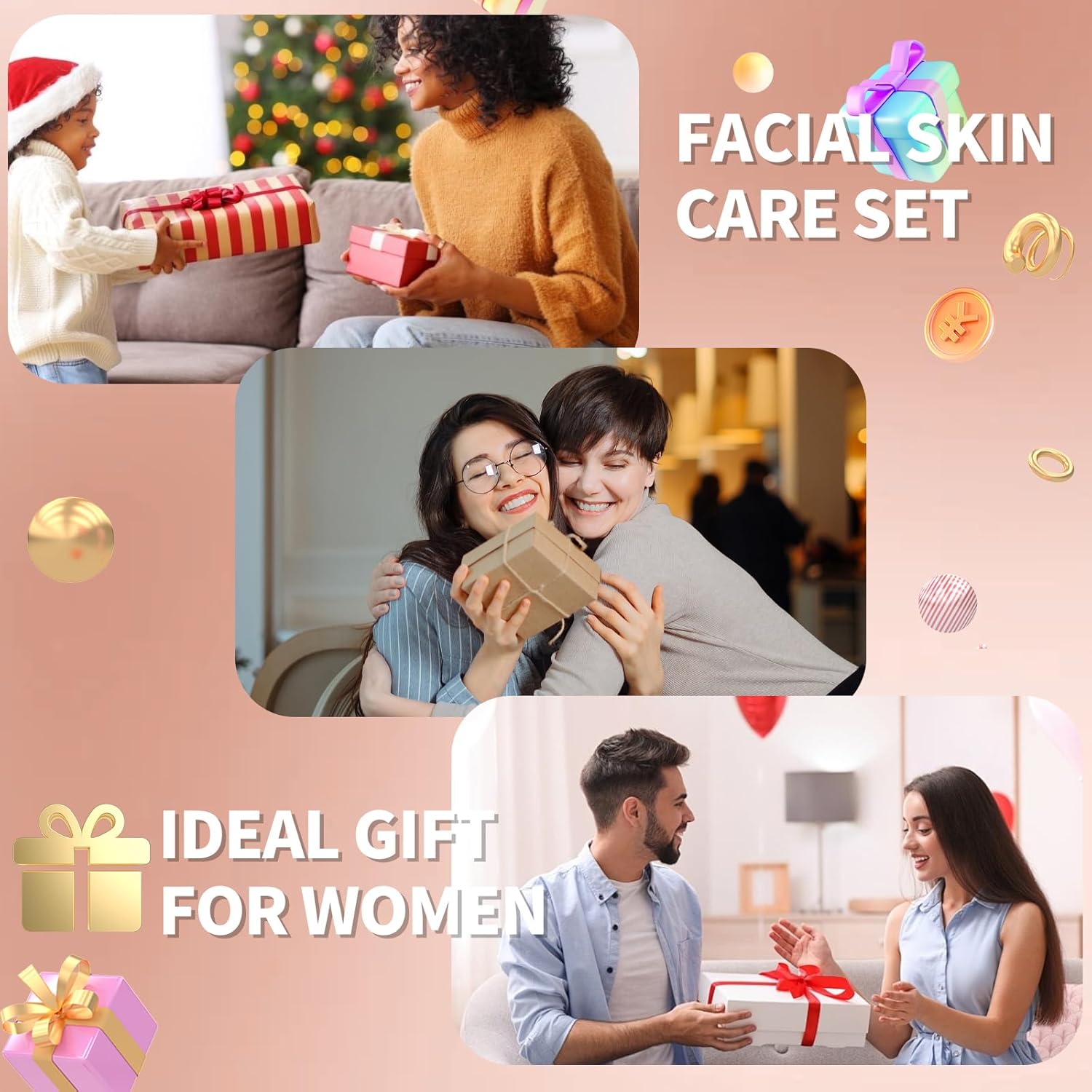 Revitalizing 6-Piece Anti-Aging Skin Care Set for Women – Hydrating, Firming & Wrinkle-Reducing Facial Care Kit with Cleanser, Toner, Eye Cream, Lotion & Face Cream - Image 6