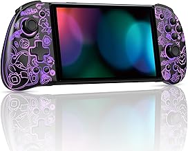 FUNLAB Luminous Switch Controller Compatible with Switch/OLED, Joypad Replacement for Pro Controller Handheld Mode, Rechargeable Ergonomic Split Pad with 7 LED Colors/Paddle/Turbo