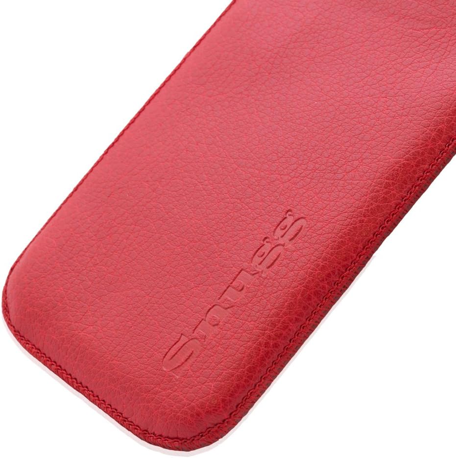 iPhone 5C Case, Snugg Apple iPhone 5C Red Leather Pouch Case [Card Slot] Apple iPhone 5C Pouch Case Cover Executive Design