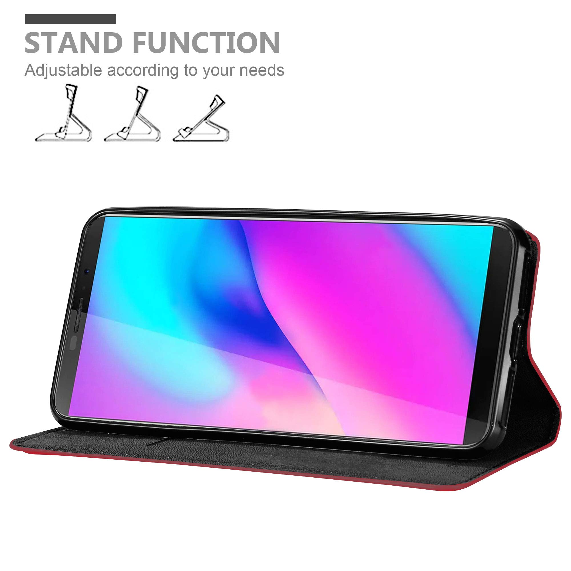 Cadorabo Hülle Für Cubot X19 – Kunstleder Flip Cover Mit Standfunktion & Kartenfächern (Braun)