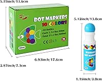 Vista 5 de Yuanhe Dot Marker Bingo Daubers - Dotters de pintura lavables de 10 colores para niños pequeños y niños
