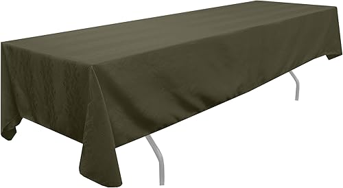 Miniatura 2 de ULTIMATE TEXTILE Modern Damask Kenya - Mantel rectangular (70 x 144 pulgadas), color verde selva