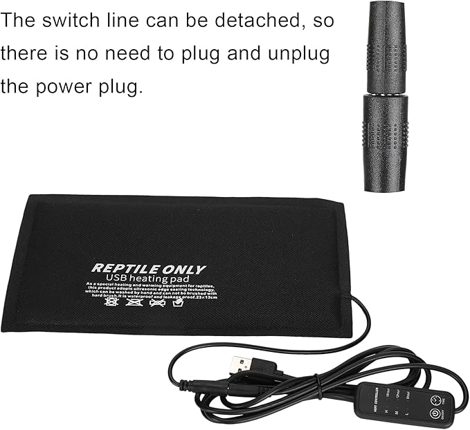 Alfombrilla Térmica para Reptiles, Control de Temperatura USB, Impermeable, Tamaño S miniatura 7