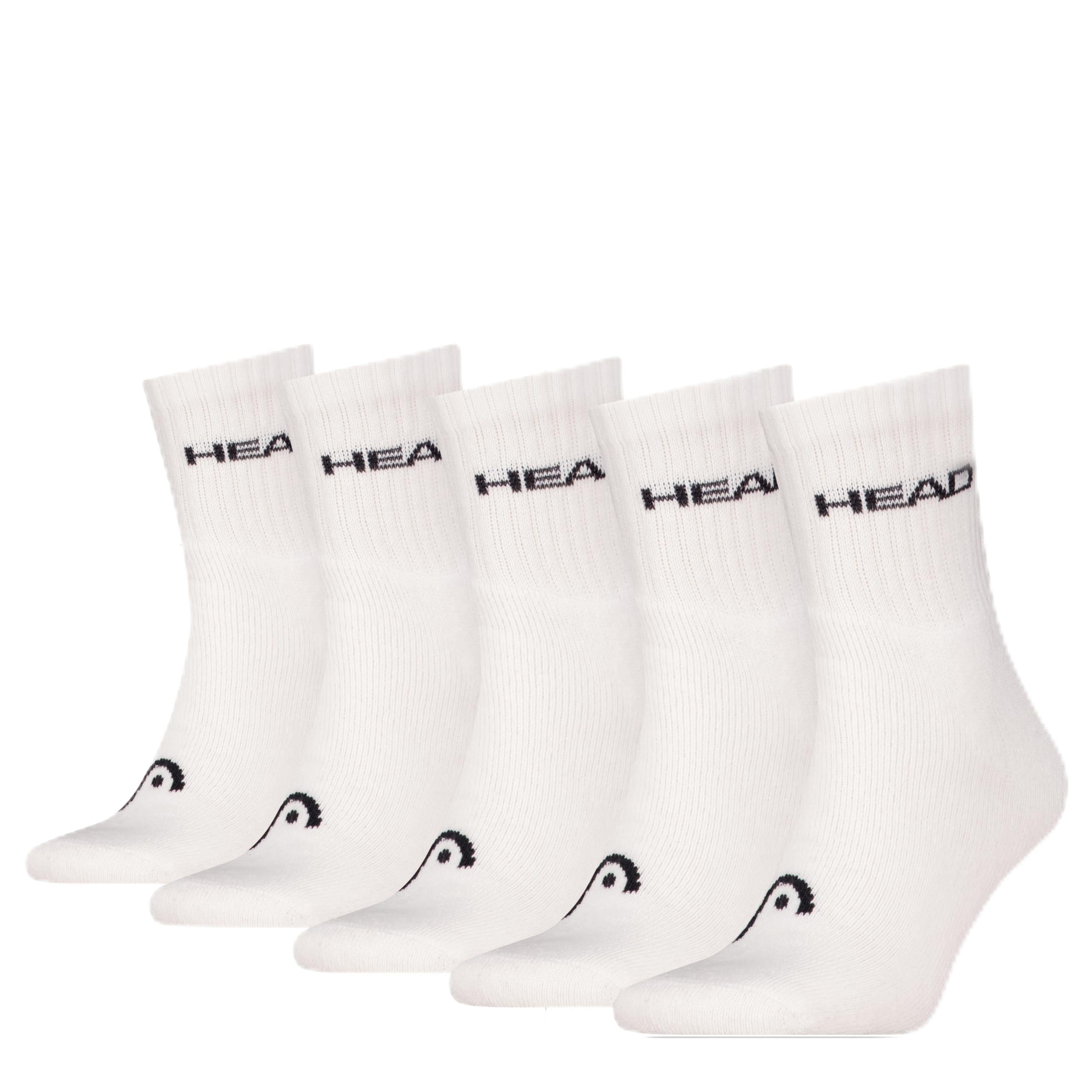 HEAD Elements Sports Crew 5P Ecom Shorts, White, 35-38