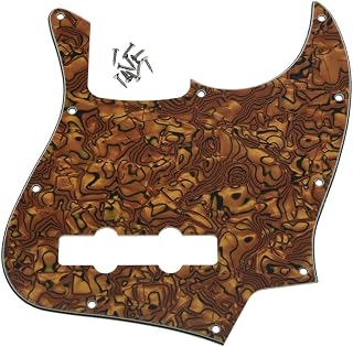 KAISH 4 String J Bass Style Pickguard Bass Pick Guard Scratch Plate for USA/Mexico Jazz J Bass Tiger Stripe