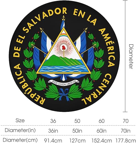 Miniatura 2 de Coats of Arms of El Salvador - Mantel redondo decorativo para cocina, comedor, boda, fiestas