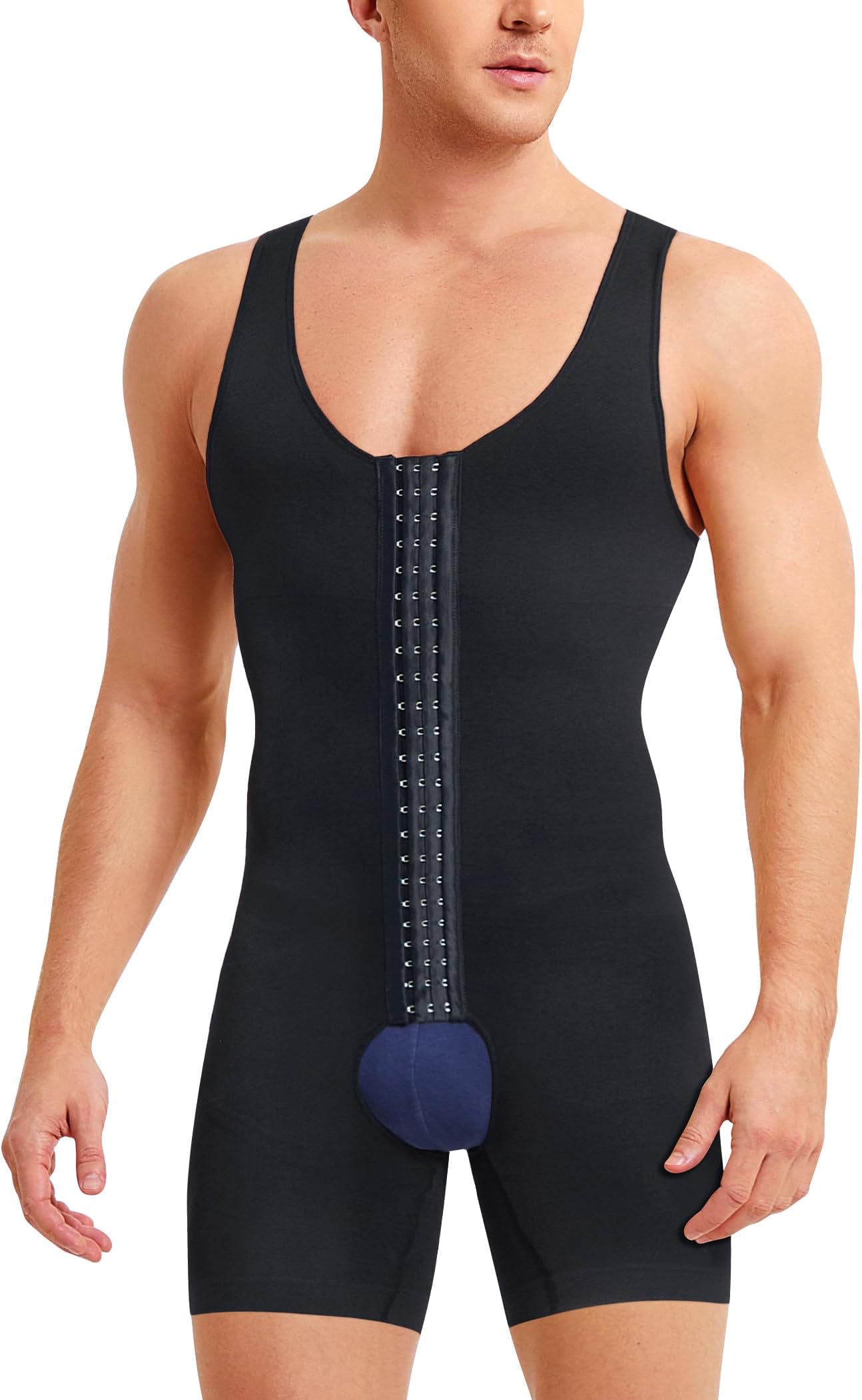 Men's Shapewear Tummy Control Bodysuit Waist Trainer Full Body Shaper Fajas Compression Shirts