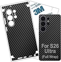 Vista 7 de S23 Ultra Skin Wrap 3M - Película protectora de vinilo de fibra de carbono para Galaxy (piel de envoltura completa)
