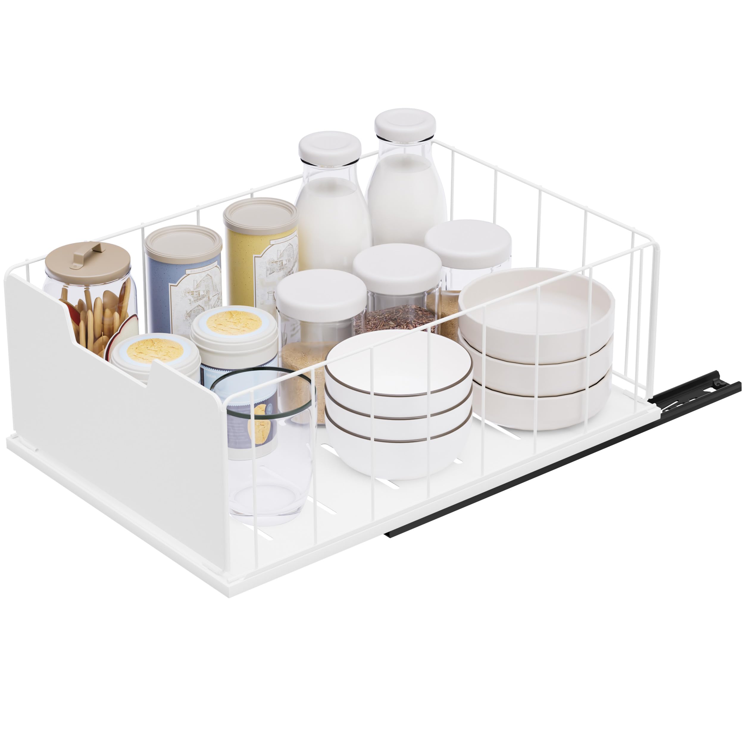 OUTBROS 1 pezzi Cassetti estraibili per cucina, 40x30x17.5 cm, Bianco