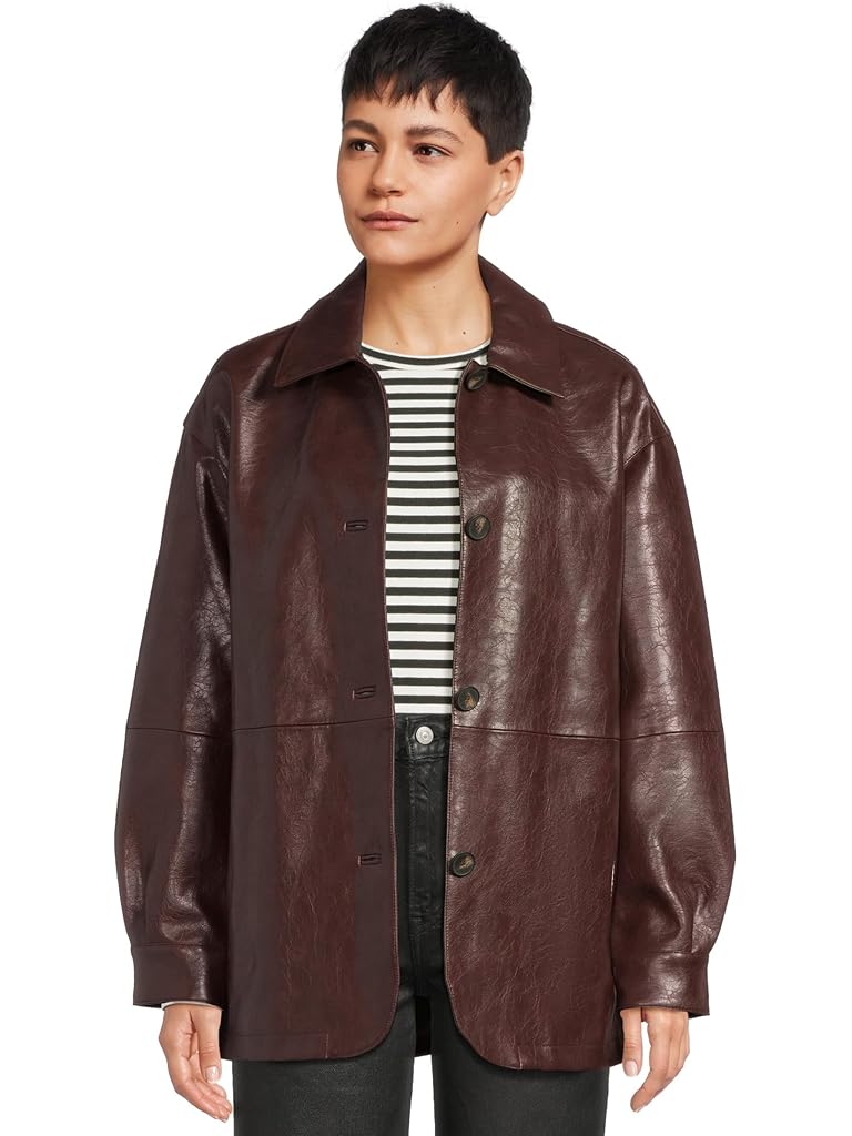 Red Levi's® Faux Leather Blazer