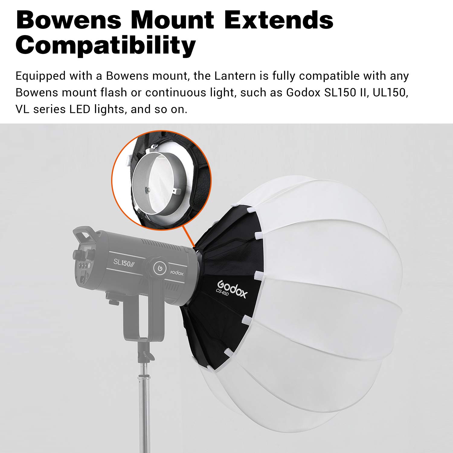 Godox CS-65D 65 cm softbox składana fotografia latarnia miękkie pudełko z mocowaniem na kokardę szybka instalacja do nagrywania wideo na żywo strumieniowe tworzenie filmów