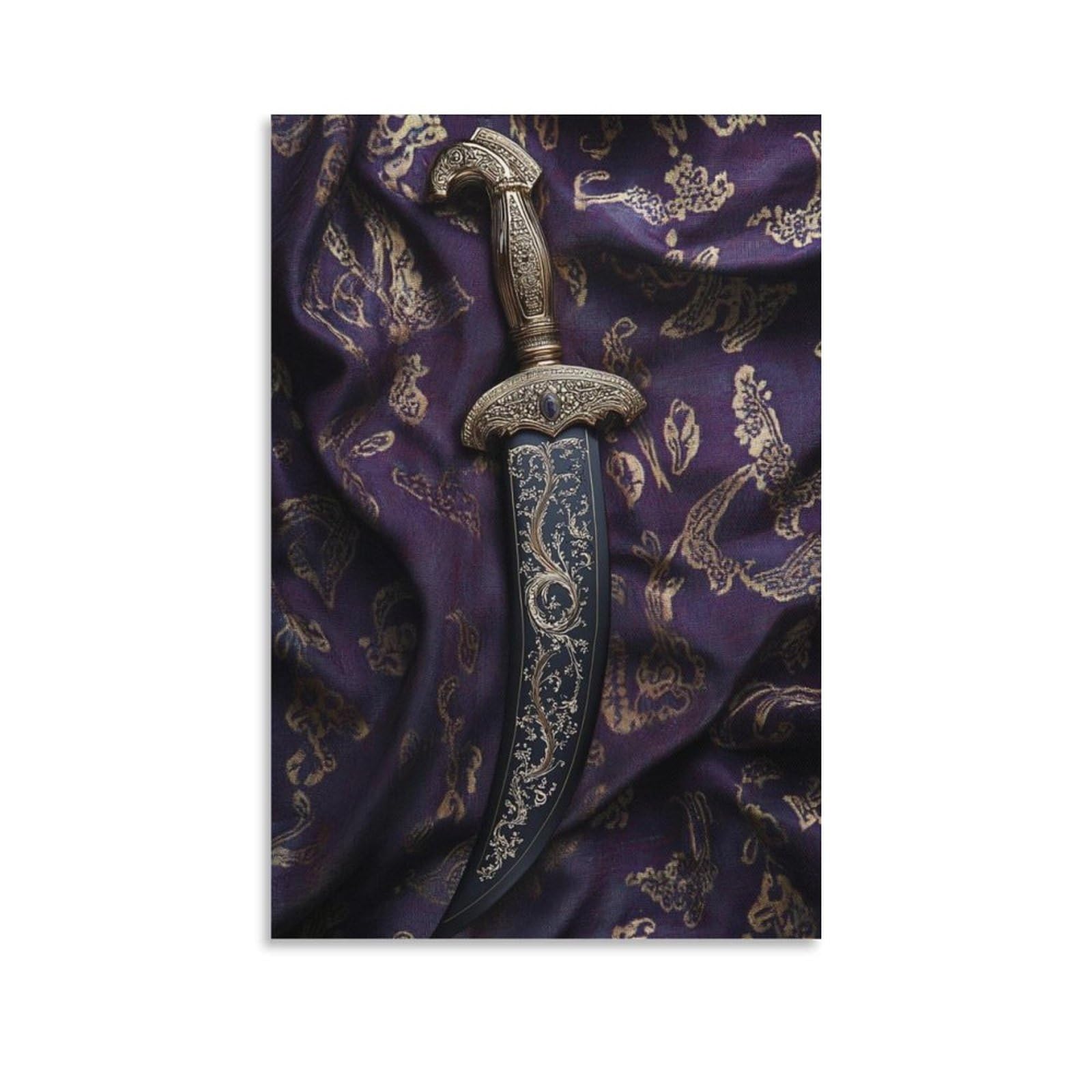 Wjwart Sikh Kirpan Canvas Poster Wall Art Decor Print Picture Paintings For Living Room Bedroom Decoration 12X18inch(30X45cm)