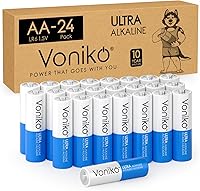 Voniko AA Batteries 24 Pack - Premium Leakproof Alkaline Double A 1.5V, Ultra Long-Lasting, 10-Year Shelf Life