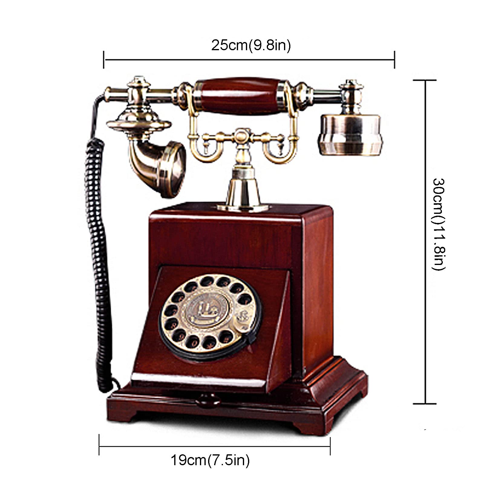 Klasyczny telefon stacjonarny, wielofunkcyjny telefon domowy, retro telefon vintage do wystroju domu, hotelu lub biura