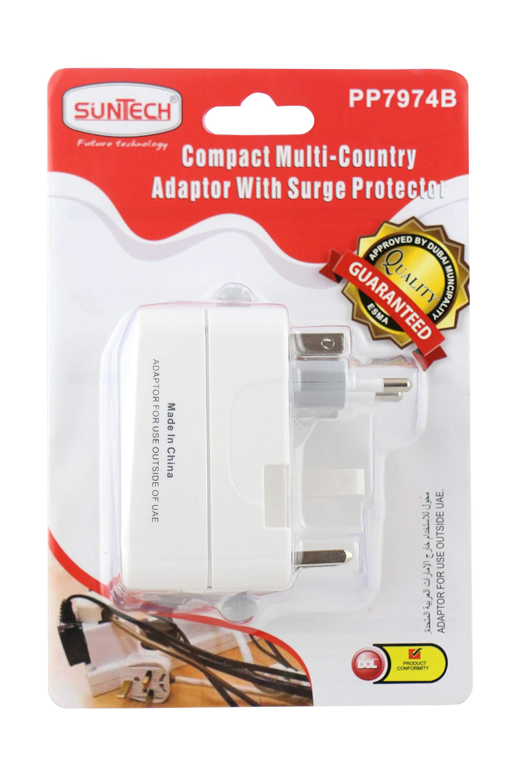suntechCCW MULTI CONTRY ADAPTOR WITH SURGE PROTECTOR PP7974