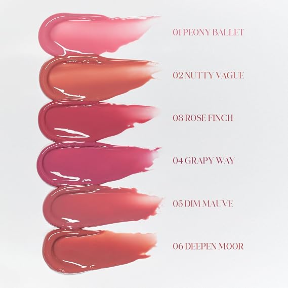 rom&nd Glasting Color Gloss | Korean Lip Gloss | High Shine Finish | Plumping Lip Oil | Long Lasting Wear | Hydrating Formula | Non Sticky Finish | Deepen Moor