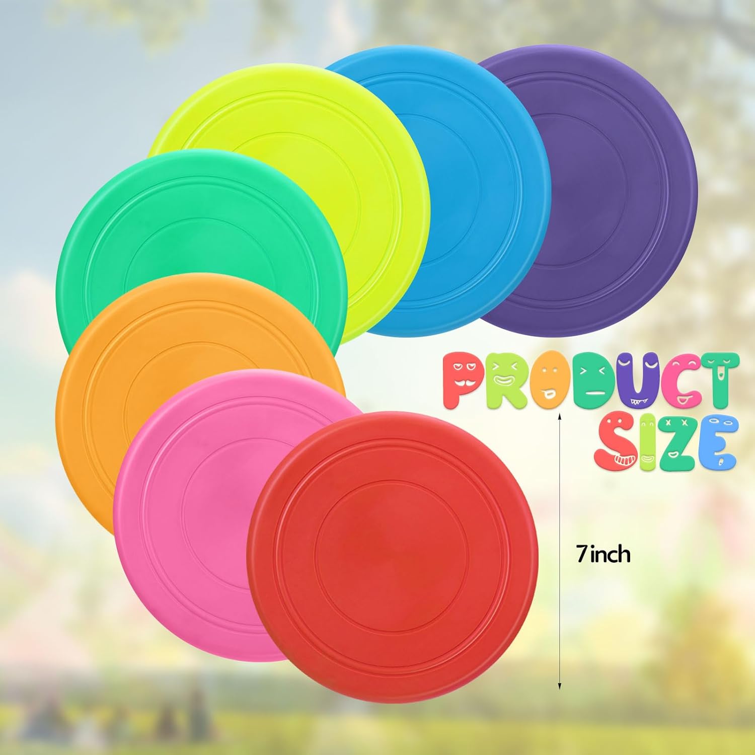 Vinsot 28 Pcs Flying Discs Bulk –7 Inch Flying Discs for Kids Dogs Outdoor Game Toy Kindergarten Teaching Soft Rubber Flyer Disc for Children Adults Sports Party Favors, 7 Colors