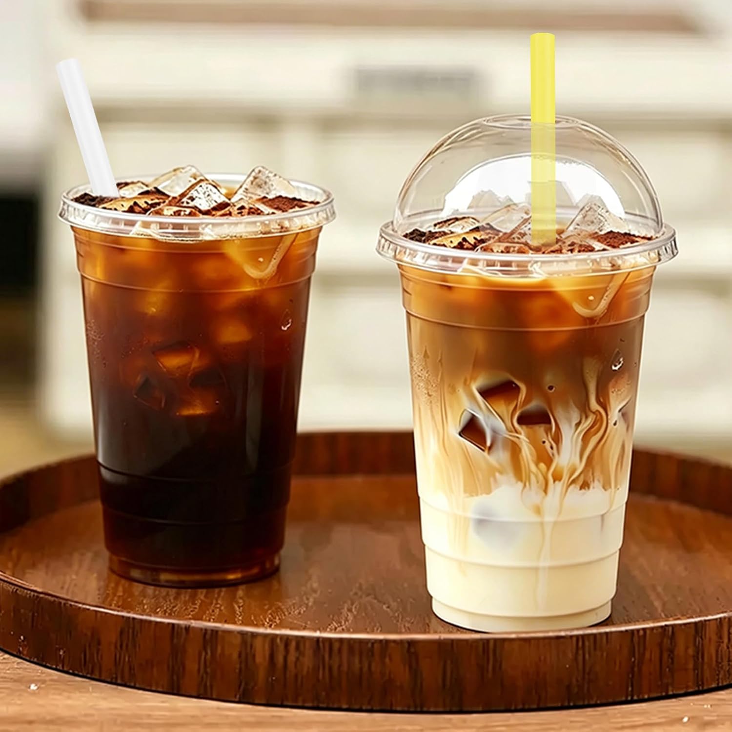 [Individually Wrapped] 100 Pcs 10.2" Extra Long Boba Smoothie Plastic Straws for 32 Oz Cups Tumblers - 0.45" Diameter Wide-Mouthed Large Jumbo Colorful Disposable Bubble Tea Milkshake Drinking Straws