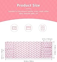 Vista 2 de Funda para horno de microondas, protector de máquina de algodón, a prueba de polvo, funda decorativa para electrodomésticos de cocina con bolsillos