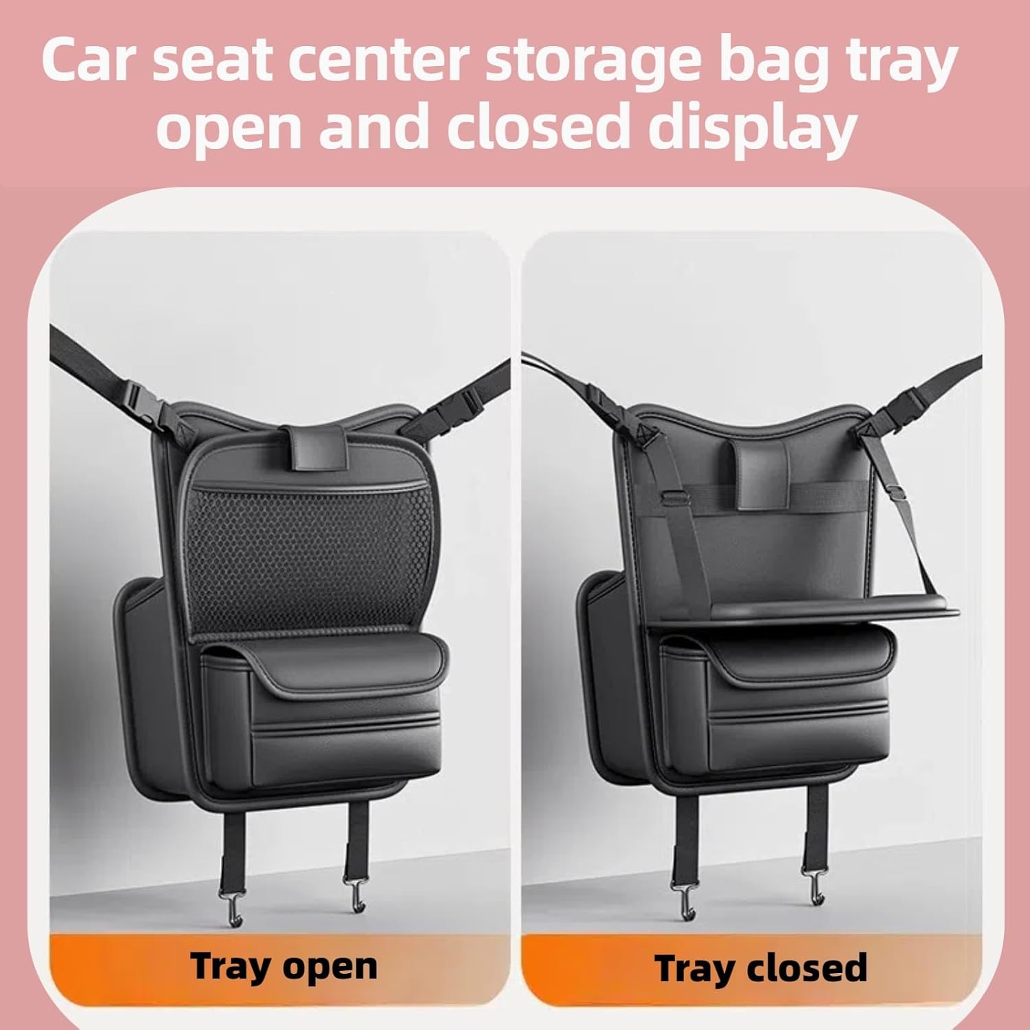 Backseat Car Organizer,Ackrest Storage Bag for car, Car Seat Center Storage Bag/Hanging Bag
