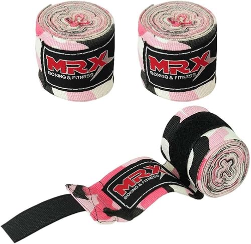 Miniatura 8 de MRX BOXING & FITNESS - Envolturas de boxeo 100% algodón, varios colores, ideal para artes marciales mixtas, boxeo, muay tailandés, entrenamiento de