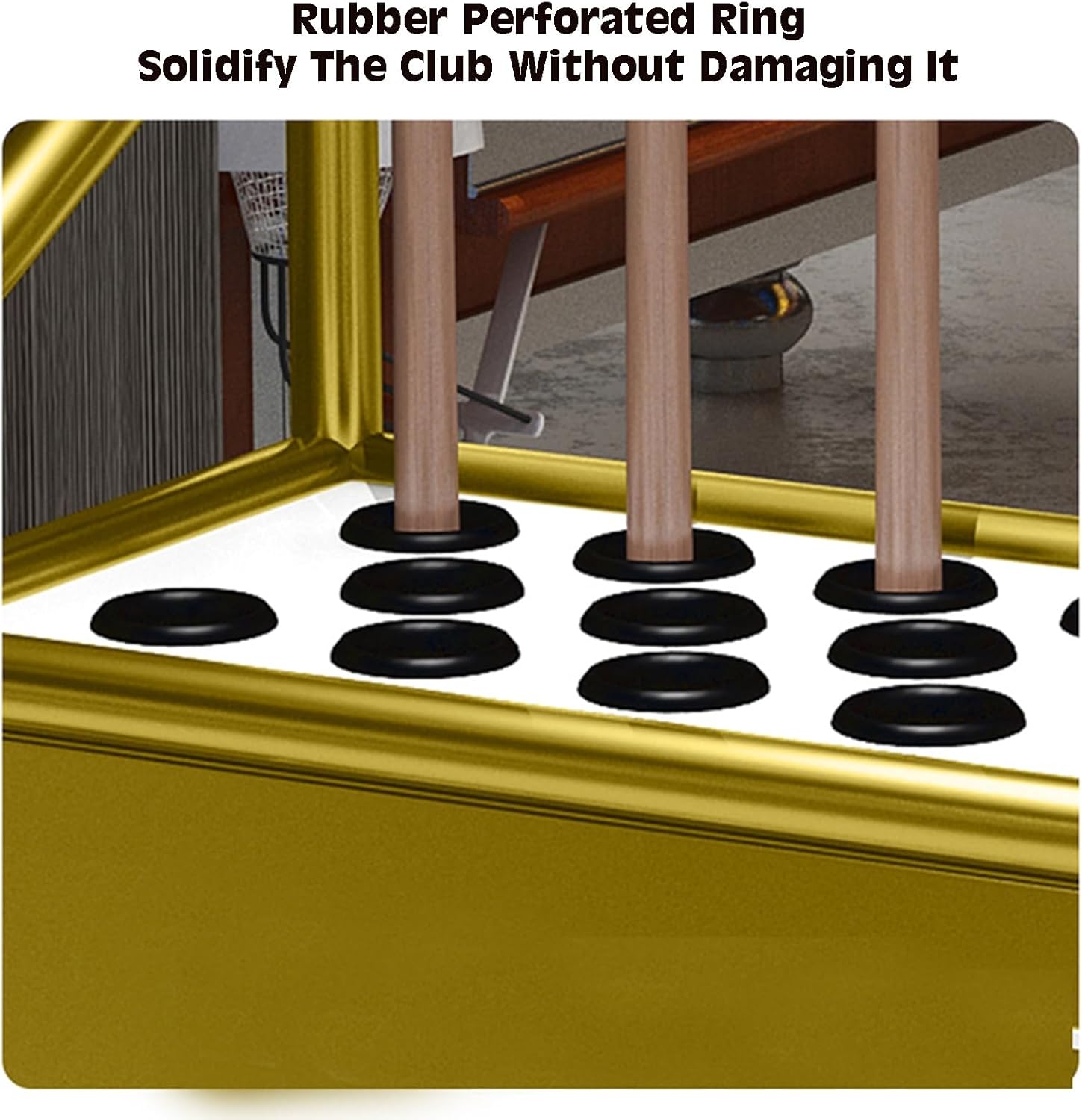 Heavy-Duty Freestanding Billiard Cue Rack - Iron Pool Cue Holder, No Assembly, 100kg Capacity, Ideal Storage Organizer for Clubs and Home Use (Black)