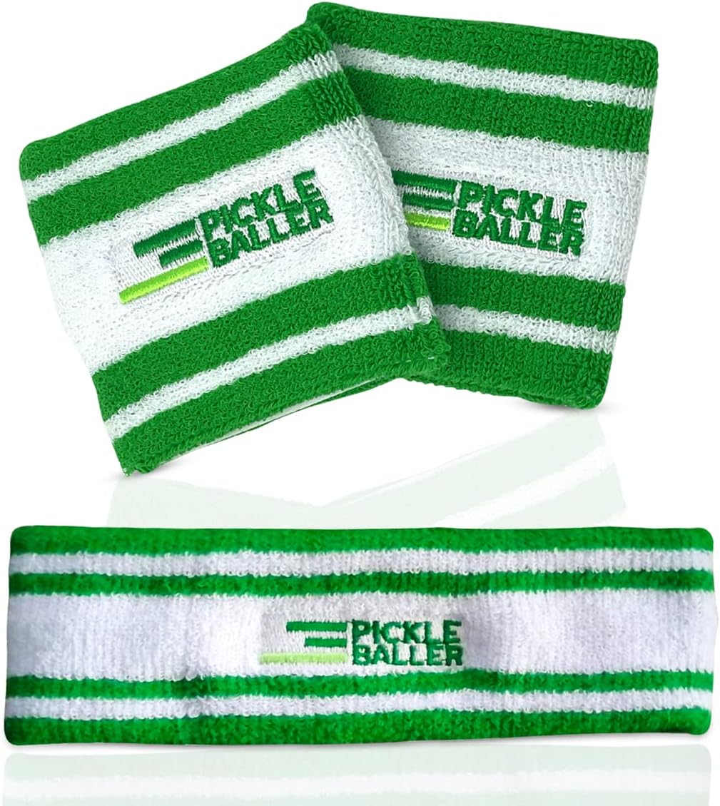 Super Fly Goods Sweatbands Pickleball Golf Tennis Great Gift or for Your Sports or Team Wristband Sports Band Set Including Towel Wrist and Head Sweatbands