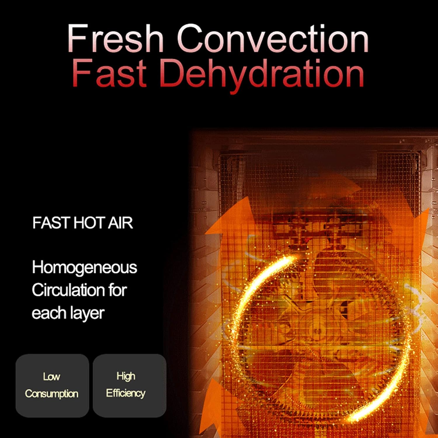 Commercial 10 Tray Countertop Food Dehydrator Machine - Stainless Steel Frame, CNC, Timer & Temperature Control, Double Insulation Layer - Dryer Maker for Home Dried Fruit, Jerky, Vegetable