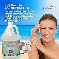 Vista 6 de Aceite de coco MCT orgánico certificado USDA Verdana – Aceite de coco fraccionado – Sin uso de semilla de palma – Kosher, grado alimenticio, sin