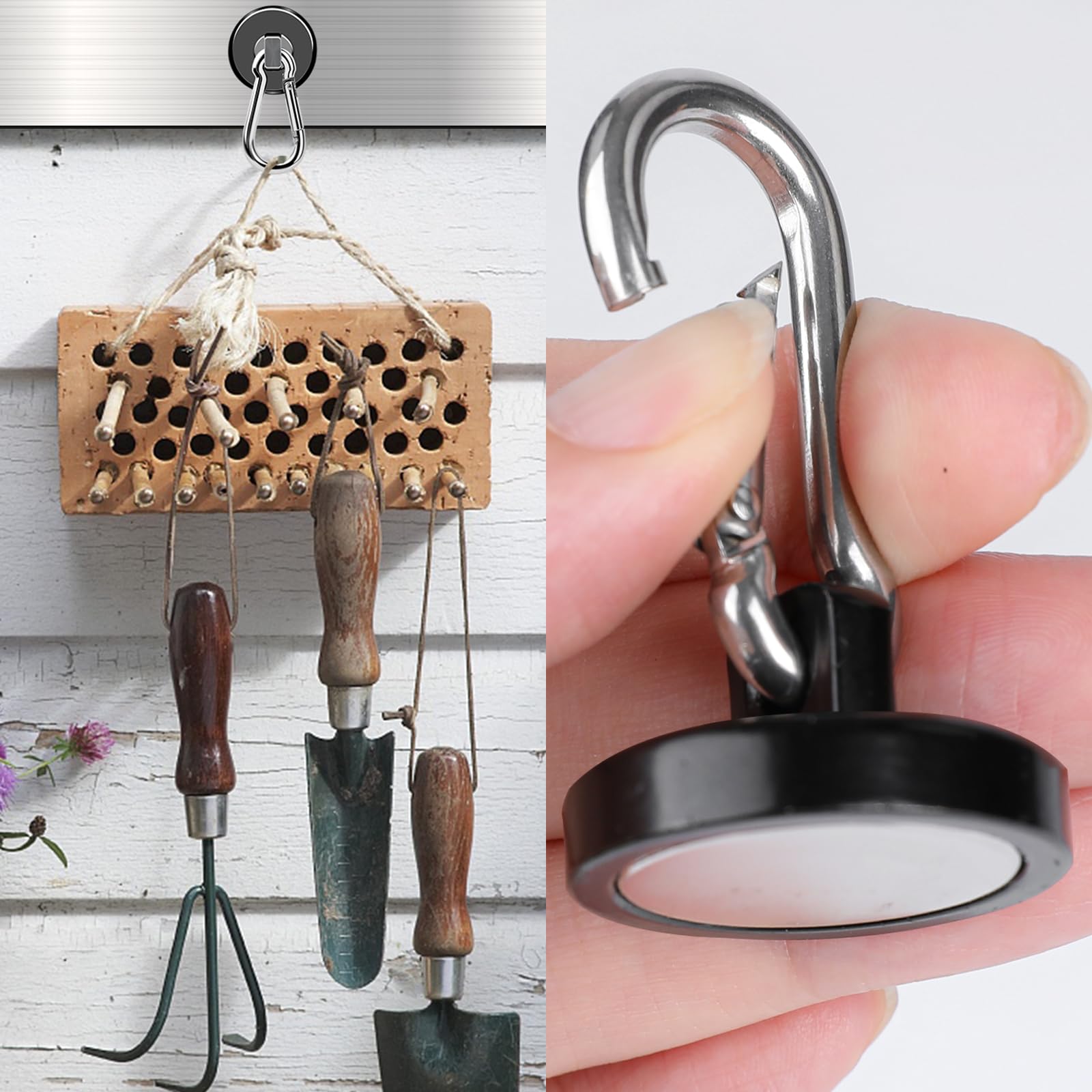 Heavy Duty Magnetic Hooks - 110LBS Strength -6